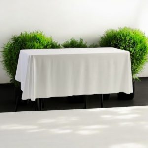 White 70 x 108 Tablecloth - BE Furniture Sales