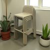 Beige Stacking Bar Stools