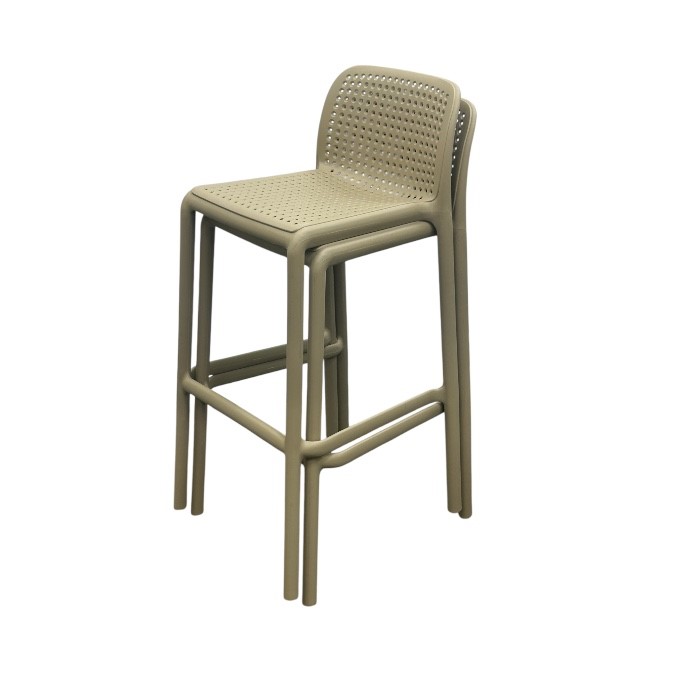 Beige Stacking Bar Stools
