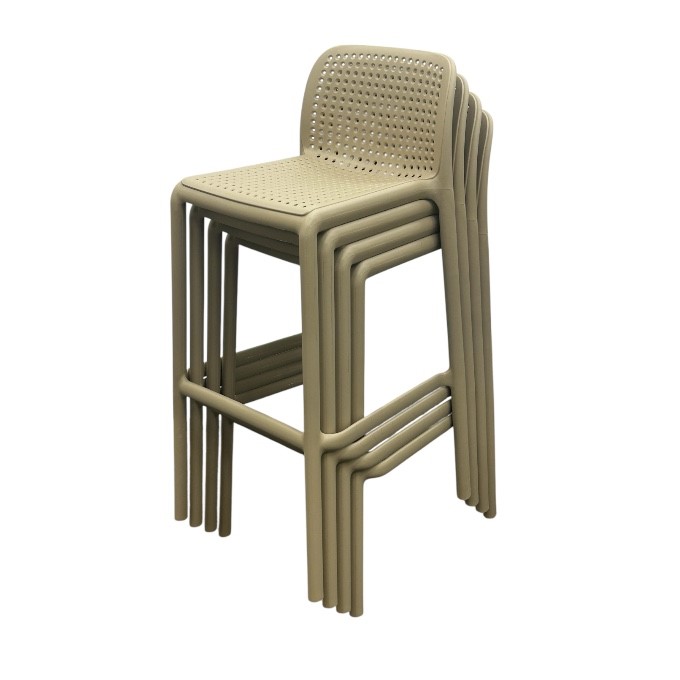 Beige Stacking Bar Stools