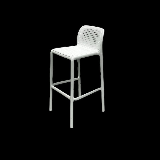 White Stacking Bar Stools