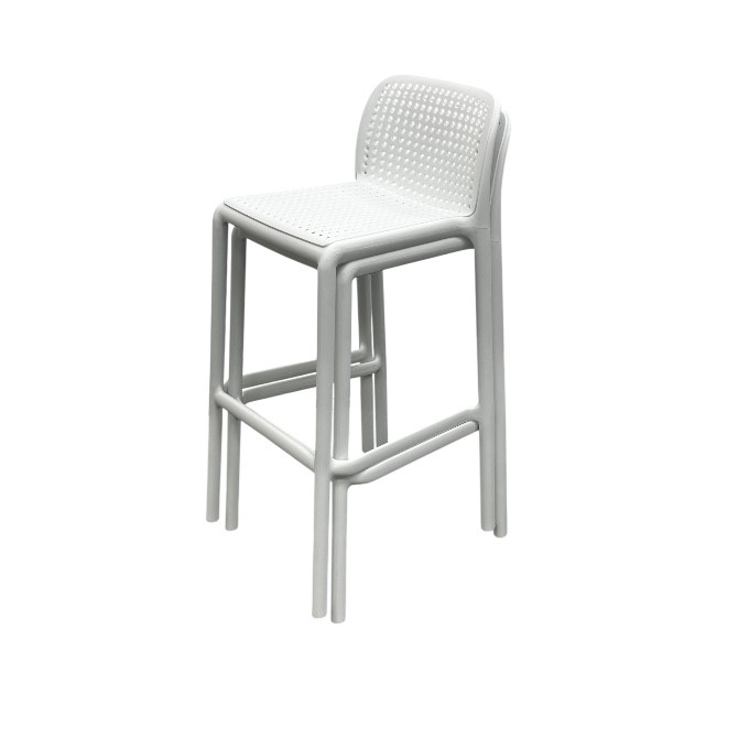 White Stacking Bar Stools
