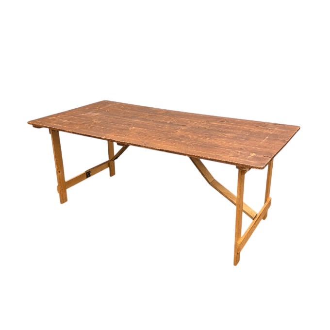 Wooden Rustic Trestle Table
