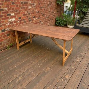 Wooden Rustic Trestle Table - BE Furniture Sales
