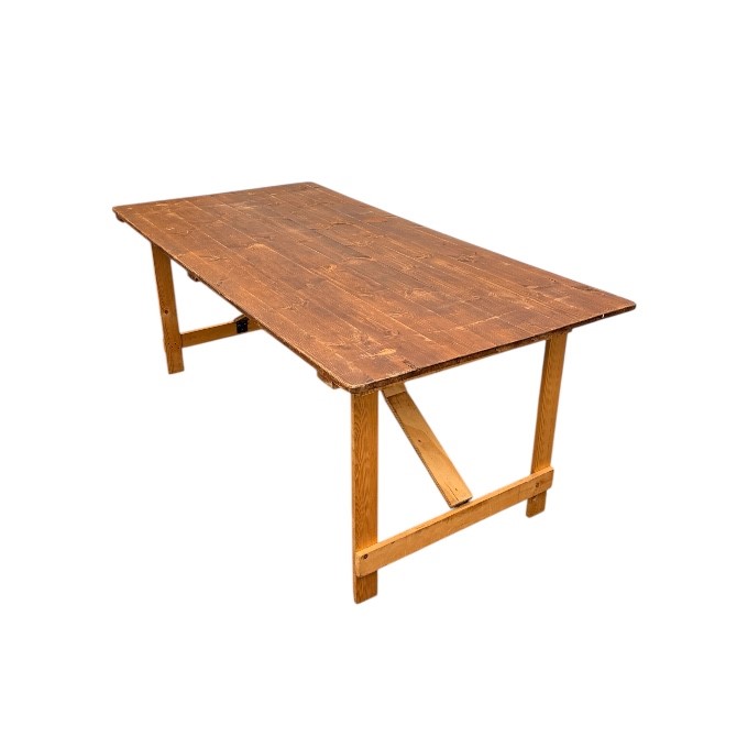 Wooden Rustic Trestle Table