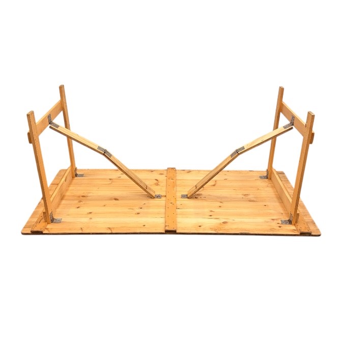 Wooden Rustic Trestle Table