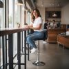 Black Leather High Stools Black Leather High Stools