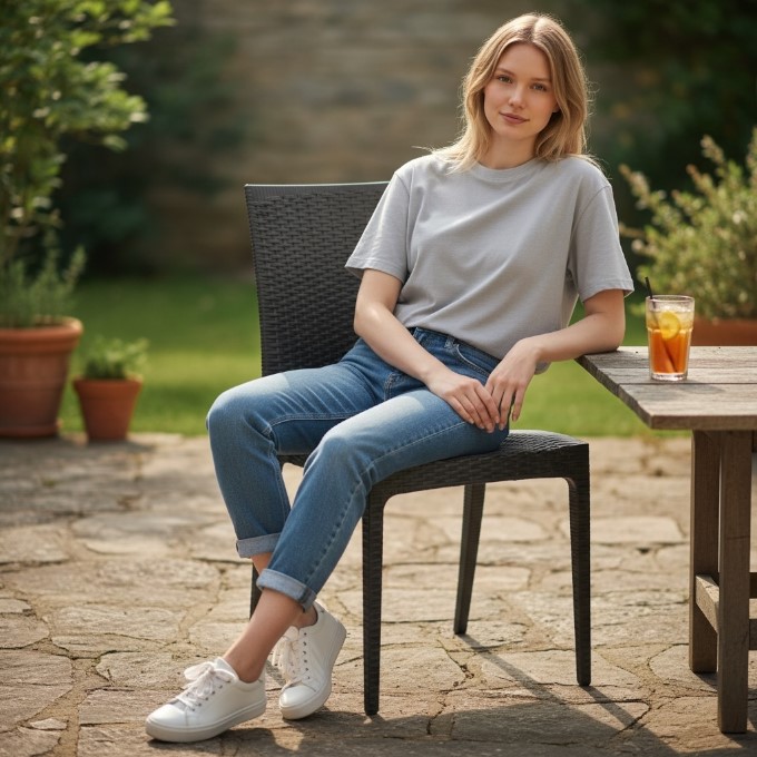 Dark Brown Rattan Chair
