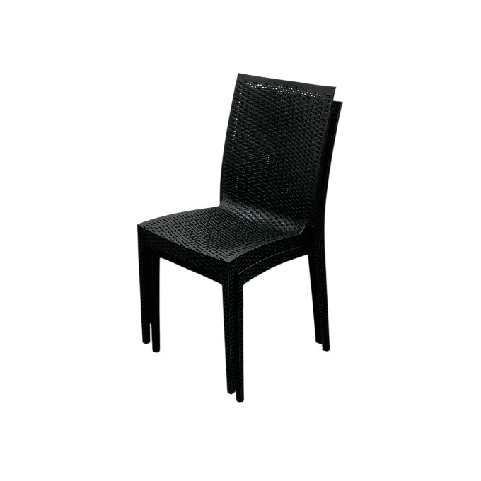 Black Rattan Garden Chairs