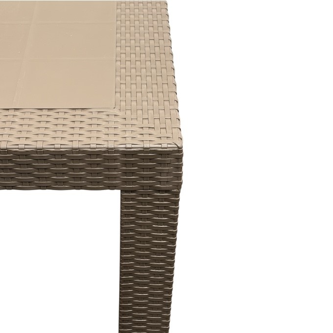 Brown Wicker Garden Table