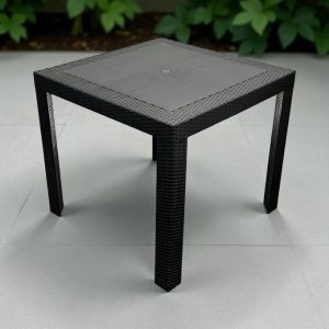 Black Rattan Garden Table - BE Furniture Sales