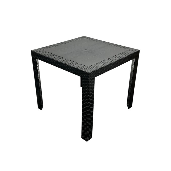Black Rattan Garden Table