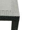 Black Rattan Garden Table