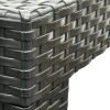 Black Rattan Garden Table